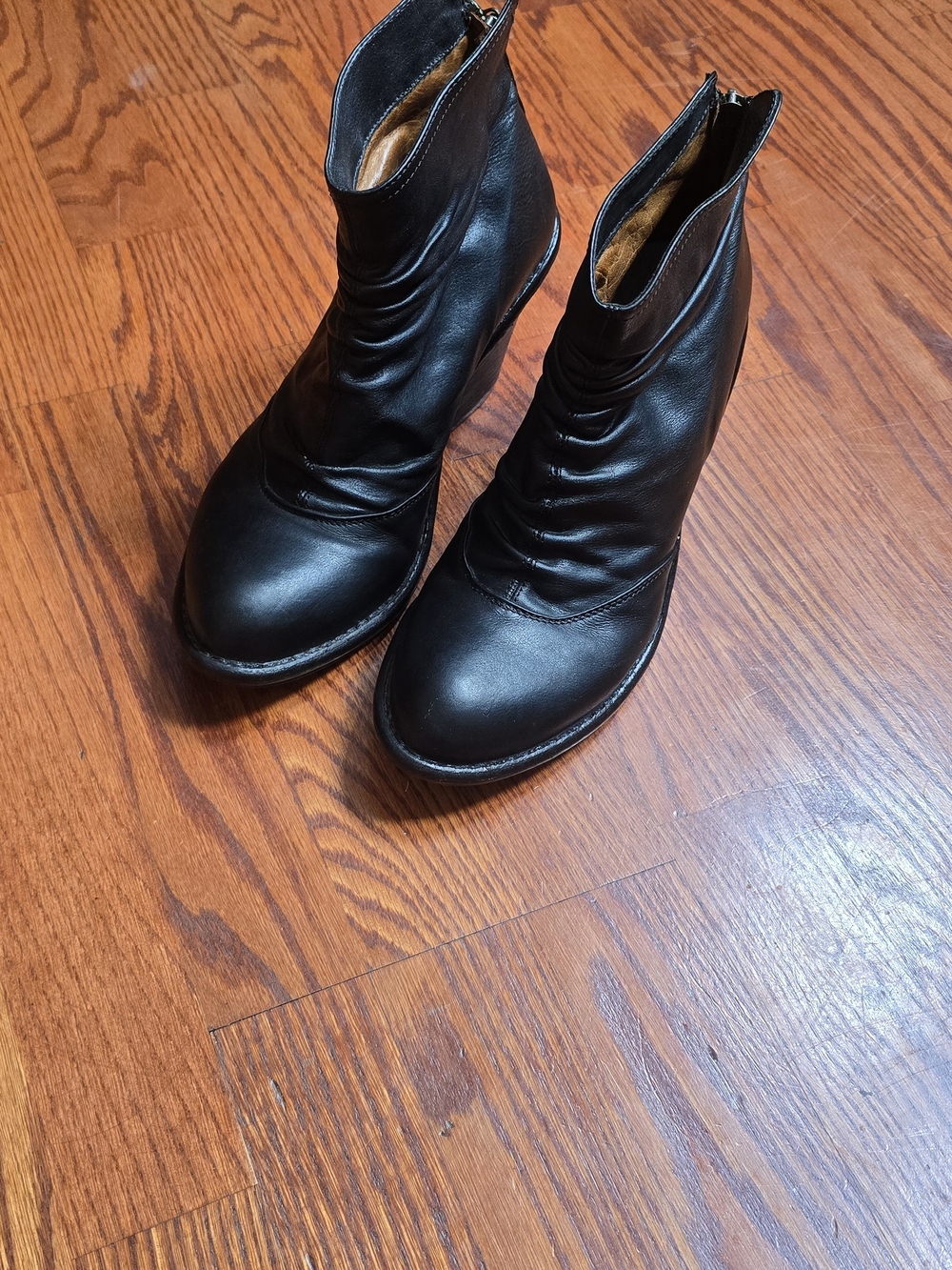 Fiorentini + Baker Black Leather Ankle Booties